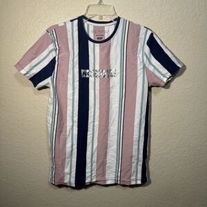 Vox Populi For The People Pink and Blue Striped Men's Shirt Medium